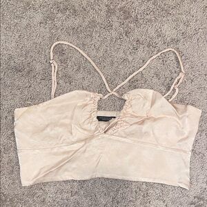 Zara Satin Crop Top